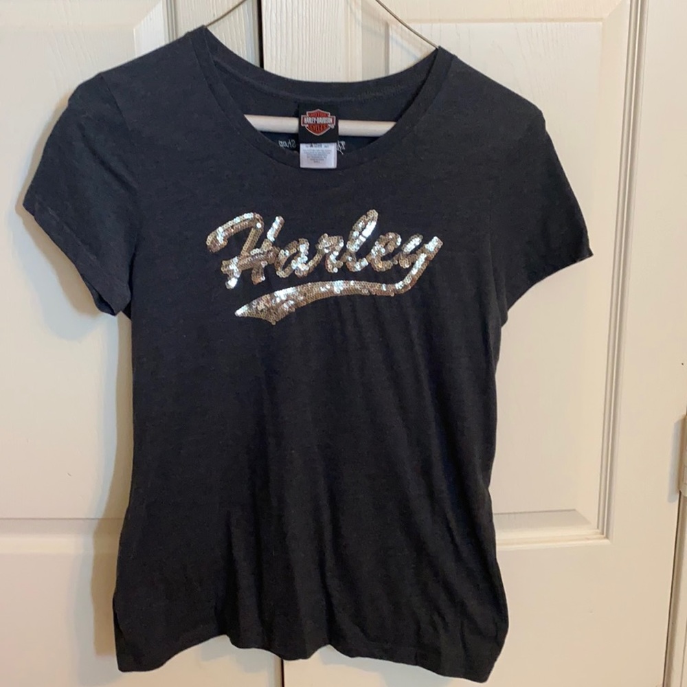 Harley Davidson t-shirt, dark gray, size L